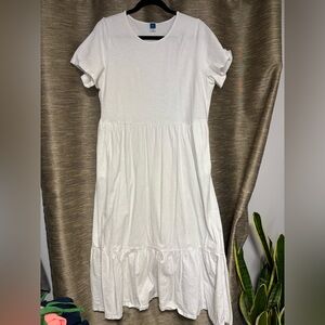Old Navy White Maxi Dress